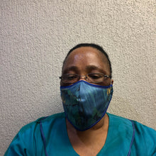 Load image into Gallery viewer, Mask 3-Layer Fabric Slimline - Multi Dark Ocean Deep - Cargo Shop Online