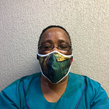 Load image into Gallery viewer, Mask 3-Layer Fabric Slimline - Multi Dark Ocean Deep - Cargo Shop Online