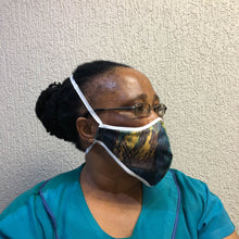 Load image into Gallery viewer, Mask 3-Layer Fabric Slimline - Multi Dark Ocean Deep - Cargo Shop Online