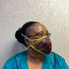 Load image into Gallery viewer, Mask 3-Layer Fabric Slimline - Multi Dark Ocean Deep - Cargo Shop Online