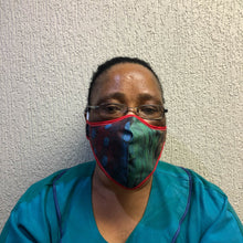 Load image into Gallery viewer, Mask 3-Layer Fabric Slimline - Multi Dark Ocean Deep - Cargo Shop Online