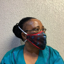 Load image into Gallery viewer, Mask 3-Layer Fabric Slimline - Multi Dark Ocean Deep - Cargo Shop Online