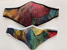 Load image into Gallery viewer, Mask 3-Layer Fabric Slimline - Multi Dark Ocean Deep - Cargo Shop Online