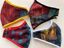 Load image into Gallery viewer, Mask 3-Layer Fabric Slimline - Multi Dark Ocean Deep - Cargo Shop Online