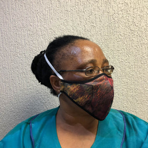 Mask 3-Layer Fabric Slimline - Multi Dark Ocean Deep - Cargo Shop Online