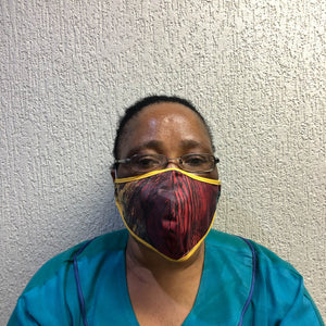 Mask 3-Layer Fabric Slimline - Multi Dark Ocean Deep - Cargo Shop Online