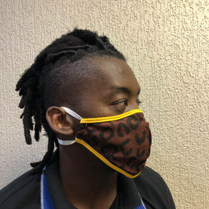 Mask 3-Layer Fabric Slimline - Choc Leopard - Cargo Shop Online