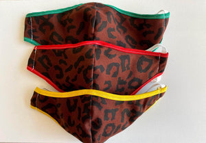 Mask 3-Layer Fabric Slimline - Choc Leopard - Cargo Shop Online