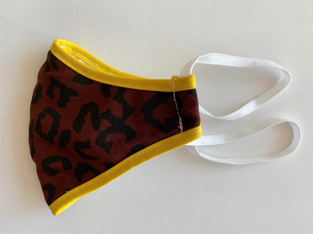 Mask 3-Layer Fabric Slimline - Choc Leopard - Cargo Shop Online