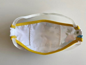 Mask 3-Layer Fabric 3D- Floral Rose Blue - Cargo Shop Online