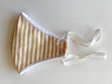 Load image into Gallery viewer, Mask 3-Layer Fabric Slimline - Triple Stripe Mustard - Cargo Shop Online

